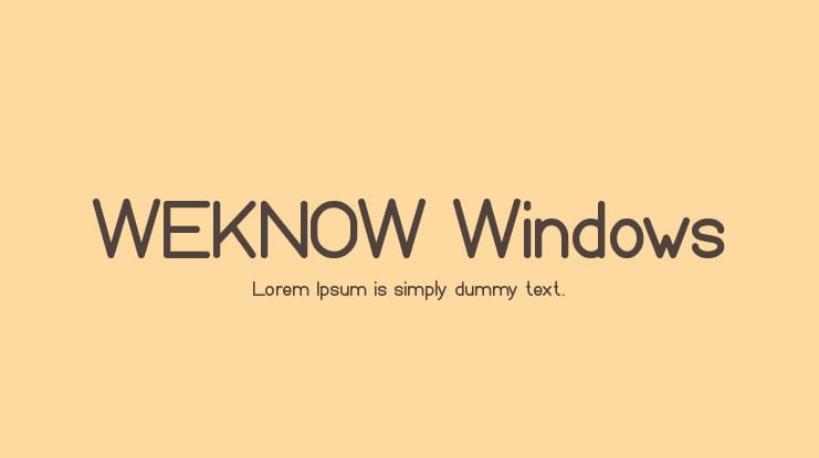 WEKNOW Windows Font