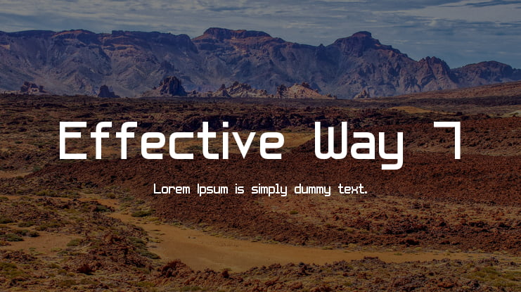 Effective Way 7 Font