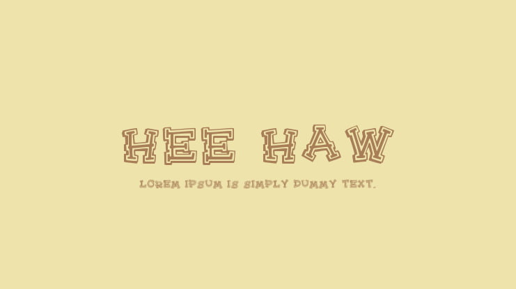 Hee Haw Font