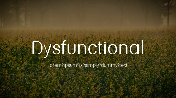 Dysfunctional Font