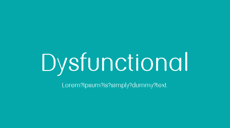 Dysfunctional Font