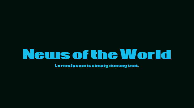 News of the World Font Family