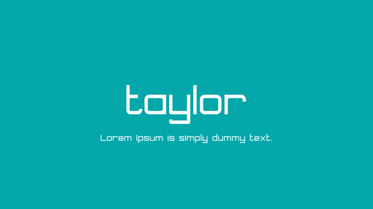 taylor Font Family