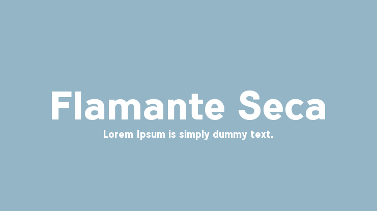 Flamante Seca Font Family