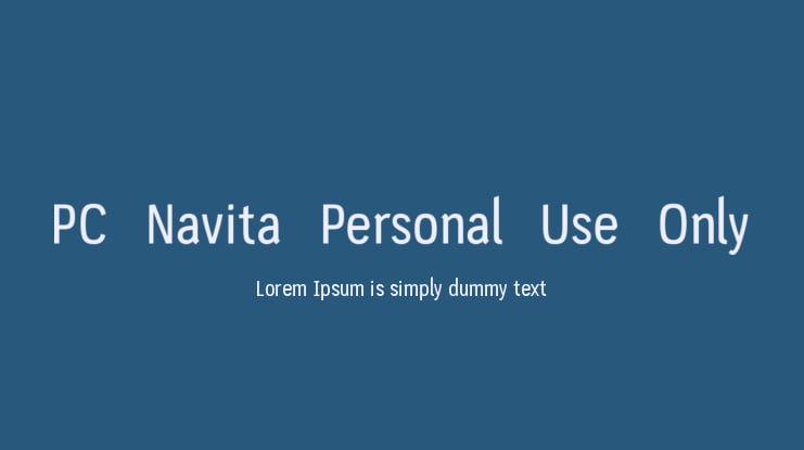 PC-Navita-Personal-Use-Only Font