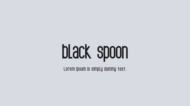 black spoon Font