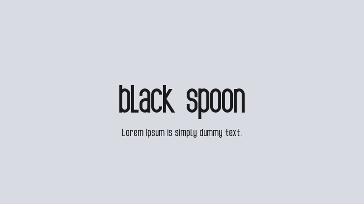 black spoon Font