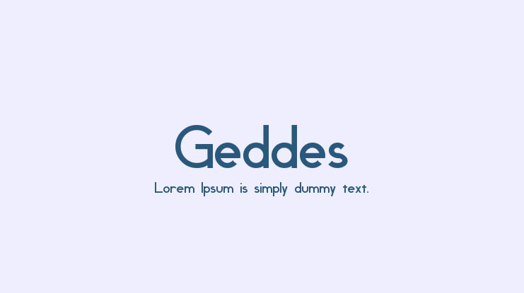 Geddes Font Family