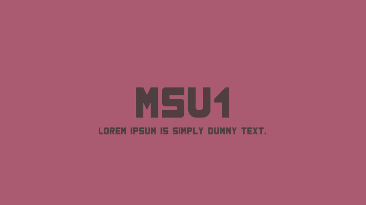 MSU1 Font