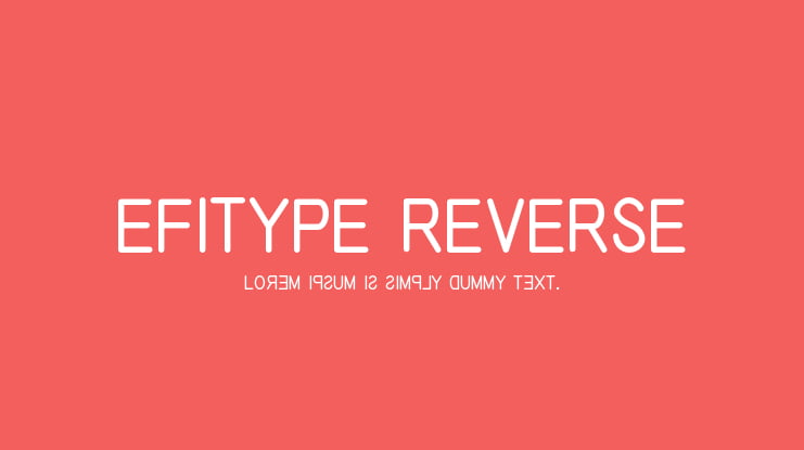 EFITYPE REVERSE Font