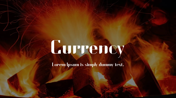 Currency Font Family