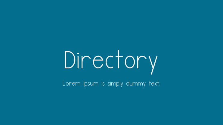 Directory Font