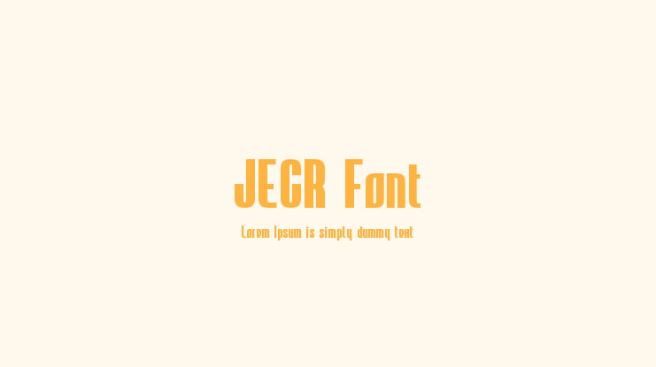 JECR Font