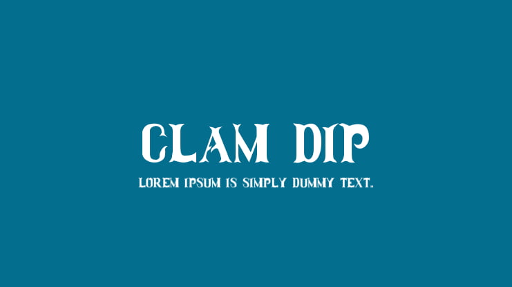 Clam Dip Font