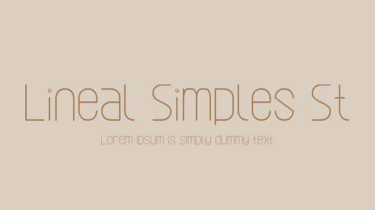 Lineal Simples St Font