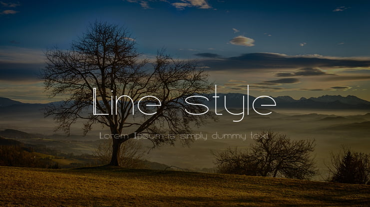 Line style Font Family
