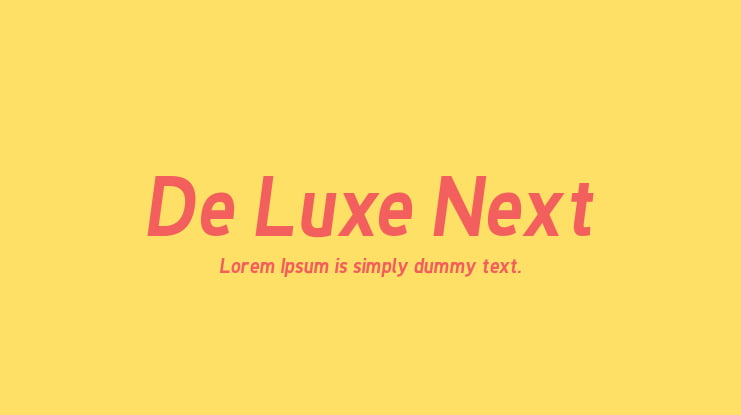 De Luxe Next Font Family