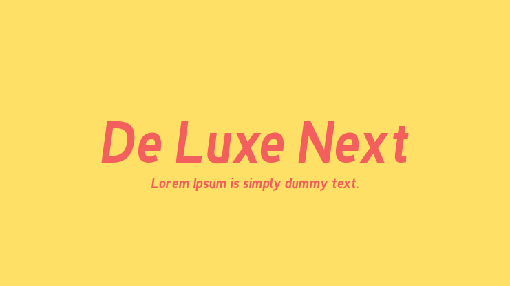 De Luxe Next Font Family