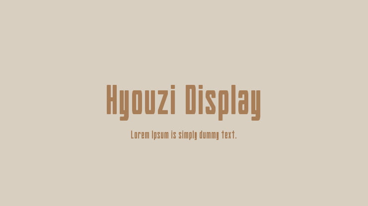 Hyouzi Display Font Family