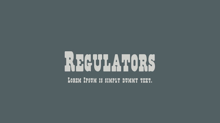 Regulators Font Family
