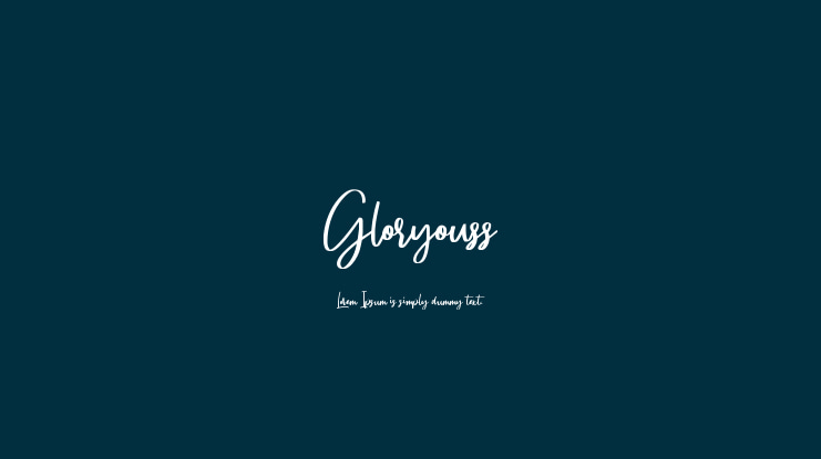 Gloryouss Font