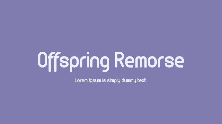 Offspring Remorse Font