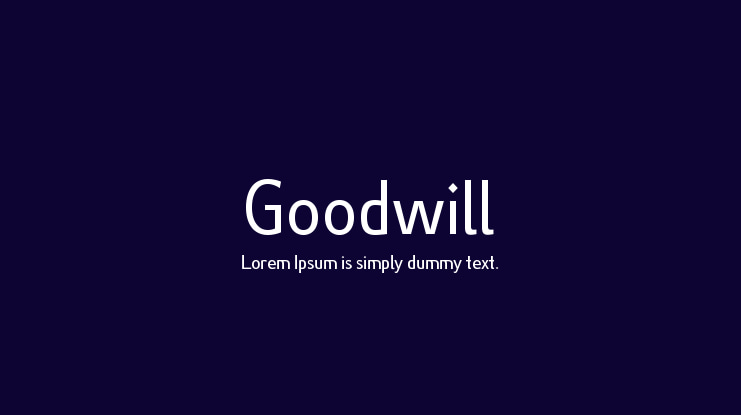 Goodwill Font
