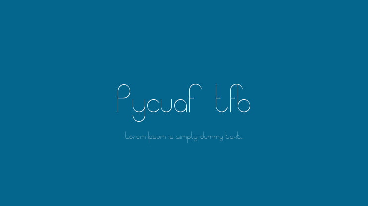 Pycuaf  tfb Font Family