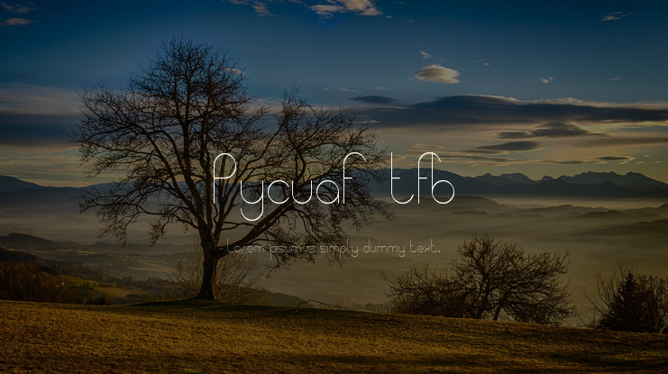 Pycuaf  tfb Font Family