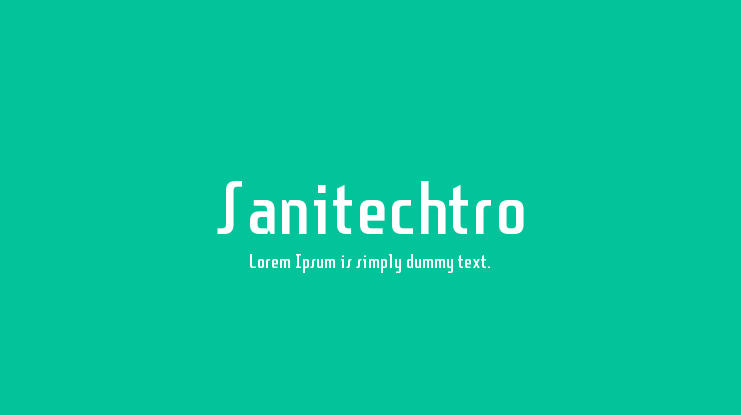 Sanitechtro Font