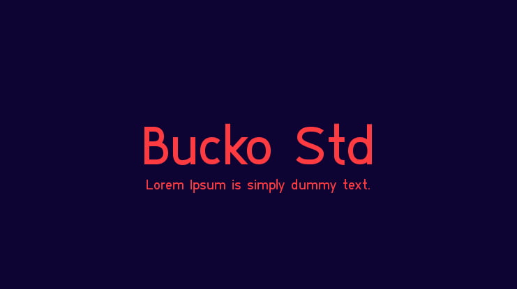 Bucko Std Font