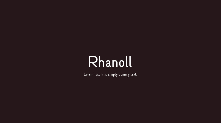 Rhanoll Font