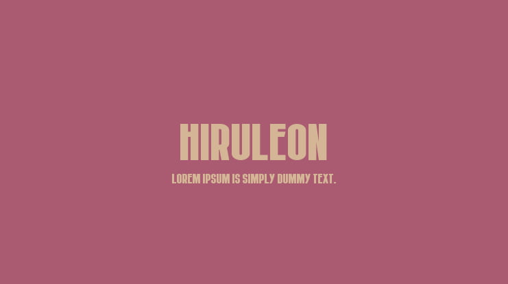 Hiruleon Font