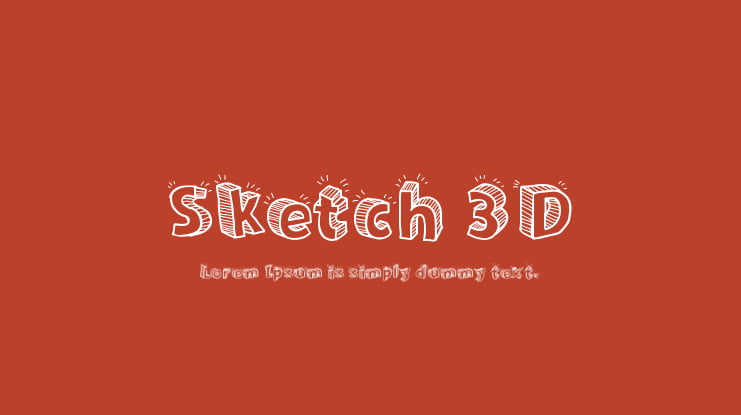 Sketch 3D Font