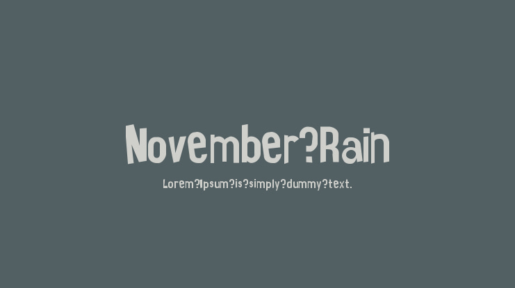 November Rain Font