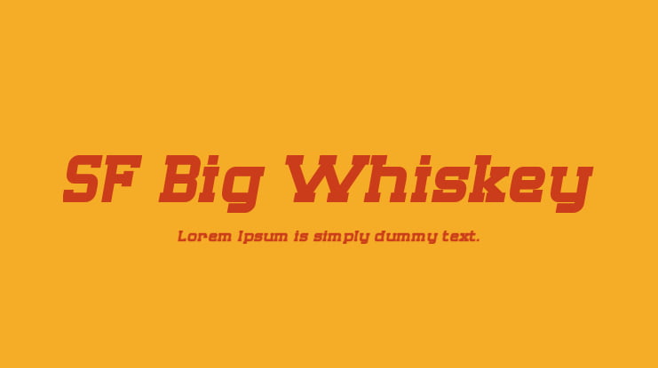 SF Big Whiskey Font Family