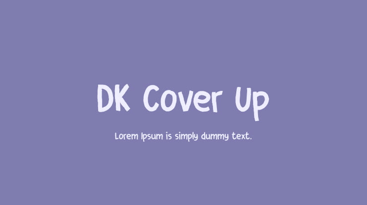 DK Cover Up Font