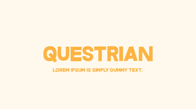 Questrian Font