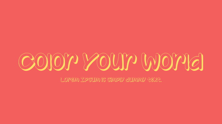 Color Your World Font