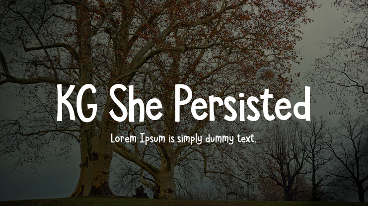 KG She Persisted Font