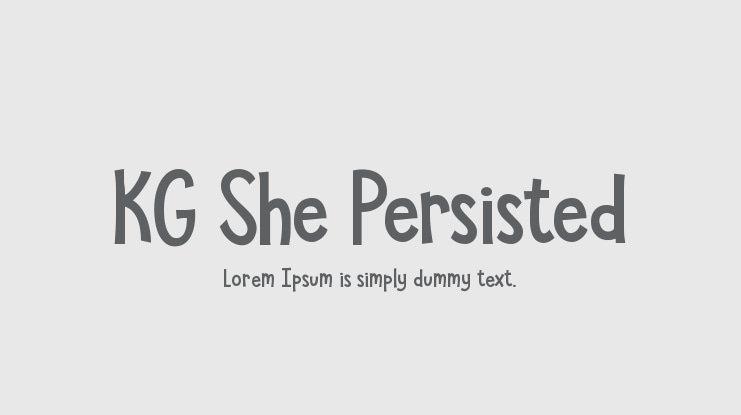 KG She Persisted Font