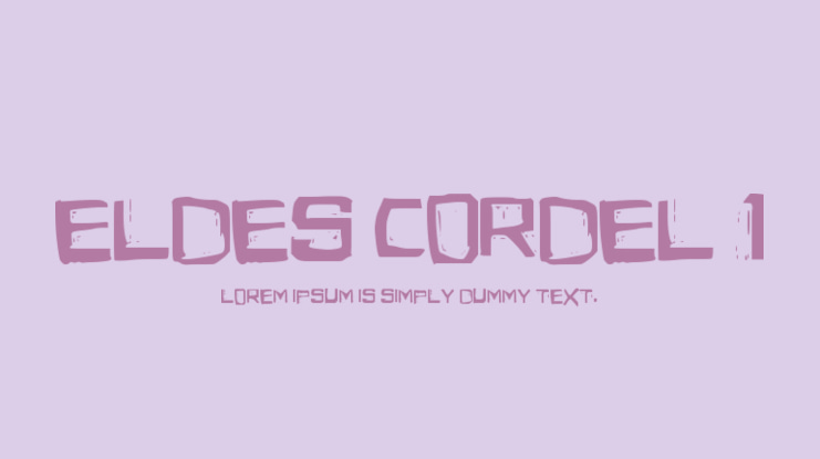 Eldes Cordel 1 Font