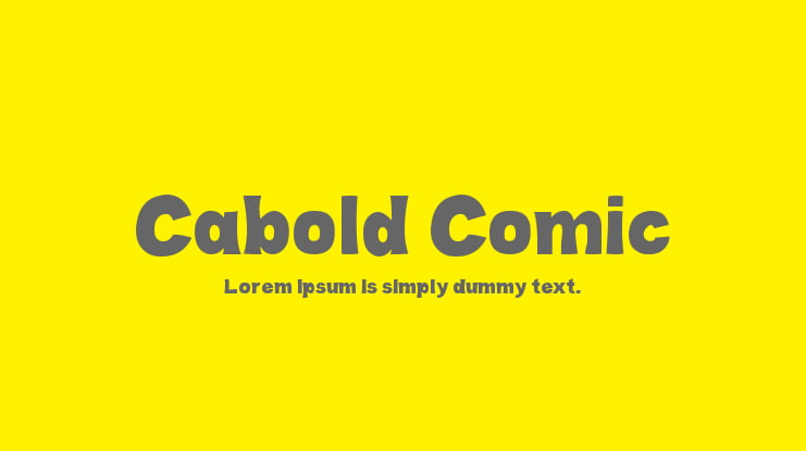 Cabold Comic Font Family