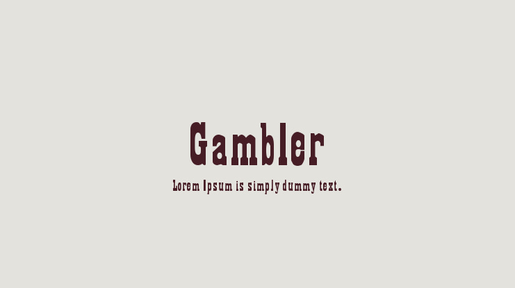 Gambler Font