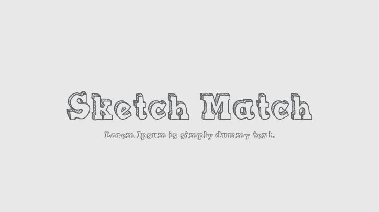 Sketch Match Font
