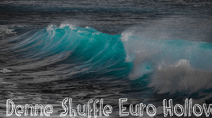 Denne Shuffle Euro Hollow Font
