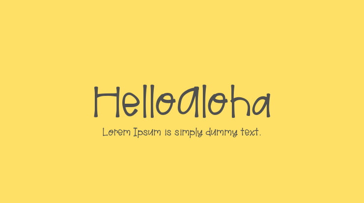 HelloAloha Font