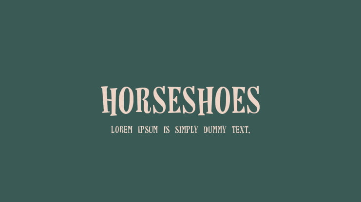 Horseshoes Font Family
