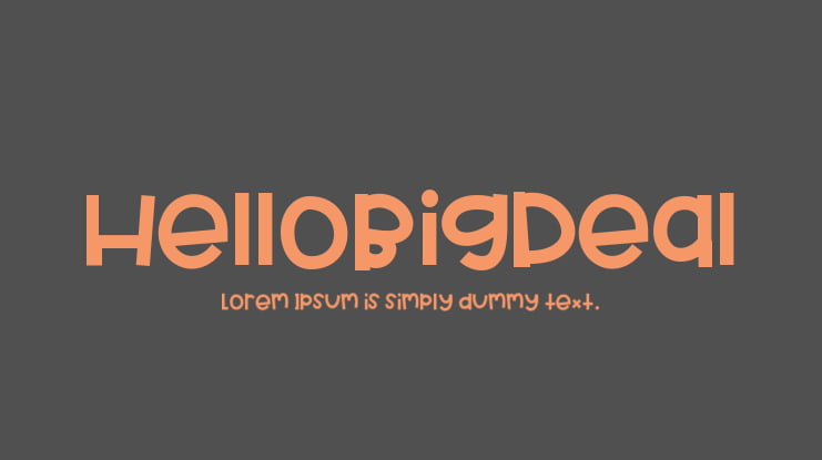 HelloBigDeal Font