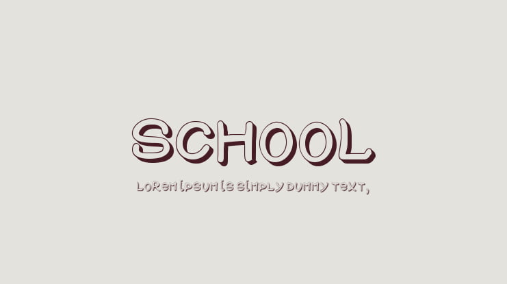 SCHOOL Font